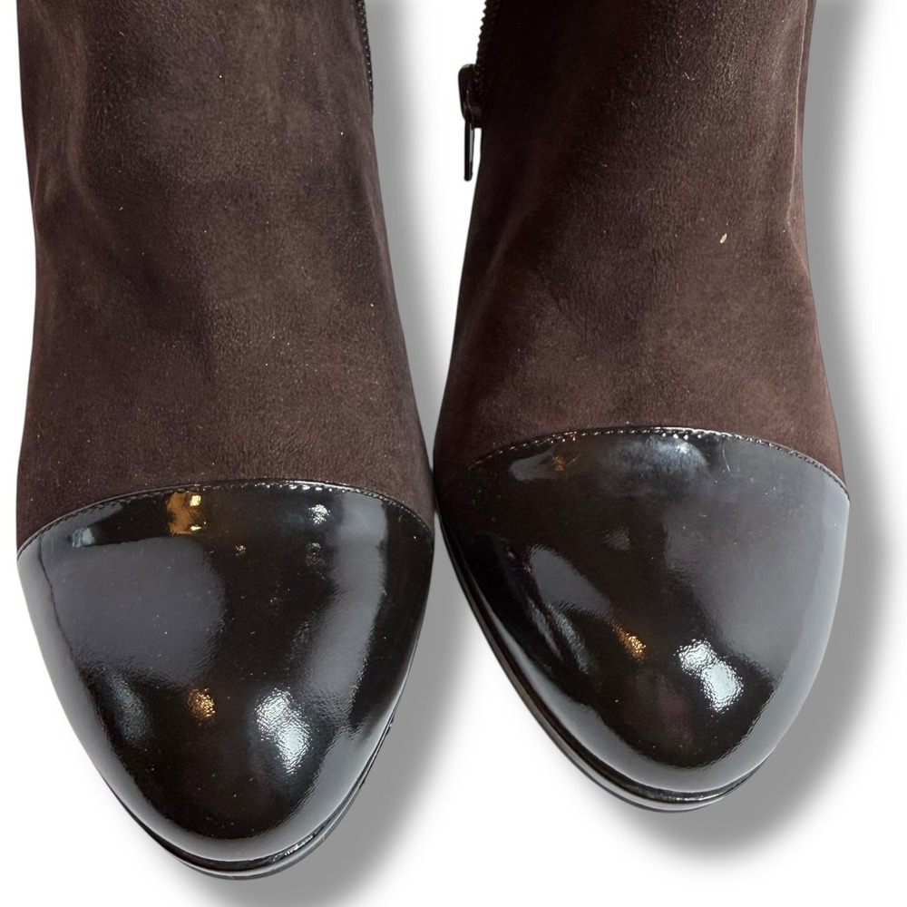 INC International Concepts Margaret Women's Suede Leather Heel Boots Brown 10M - Picture 15 of 16